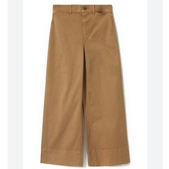 Everlane Pants - NWT EVERLANE Lightweight Wide-Leg Crop Chino Tan Size 4 Boho Classic Casual Chic